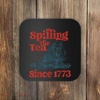 Spilling The Tea Since 1773 Patriotic History Teacher Coaster thumb 0
