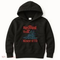 Spilling The Tea Since 1773 Patriotic History Teacher Kids Hoodie thumb 0