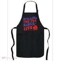 Spilling The Tea Since 1773 Retro Groovy History Teacher Fun Apron thumb 0