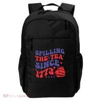 Spilling The Tea Since 1773 Retro Groovy History Teacher Fun Backpack thumb 0