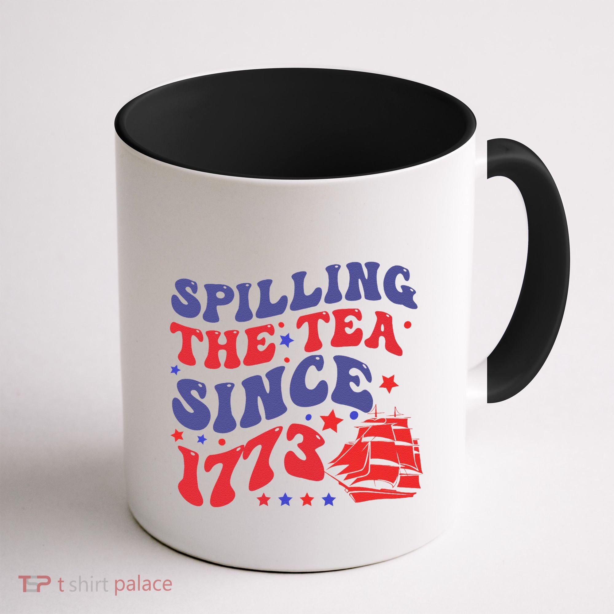 Spilling The Tea Since 1773 Retro Groovy History Teacher Fun Coffee Mug