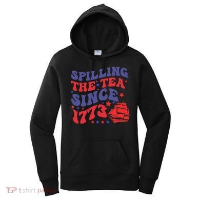 Spilling The Tea Since 1773 Retro Groovy History Teacher Fun Women's Hoodie