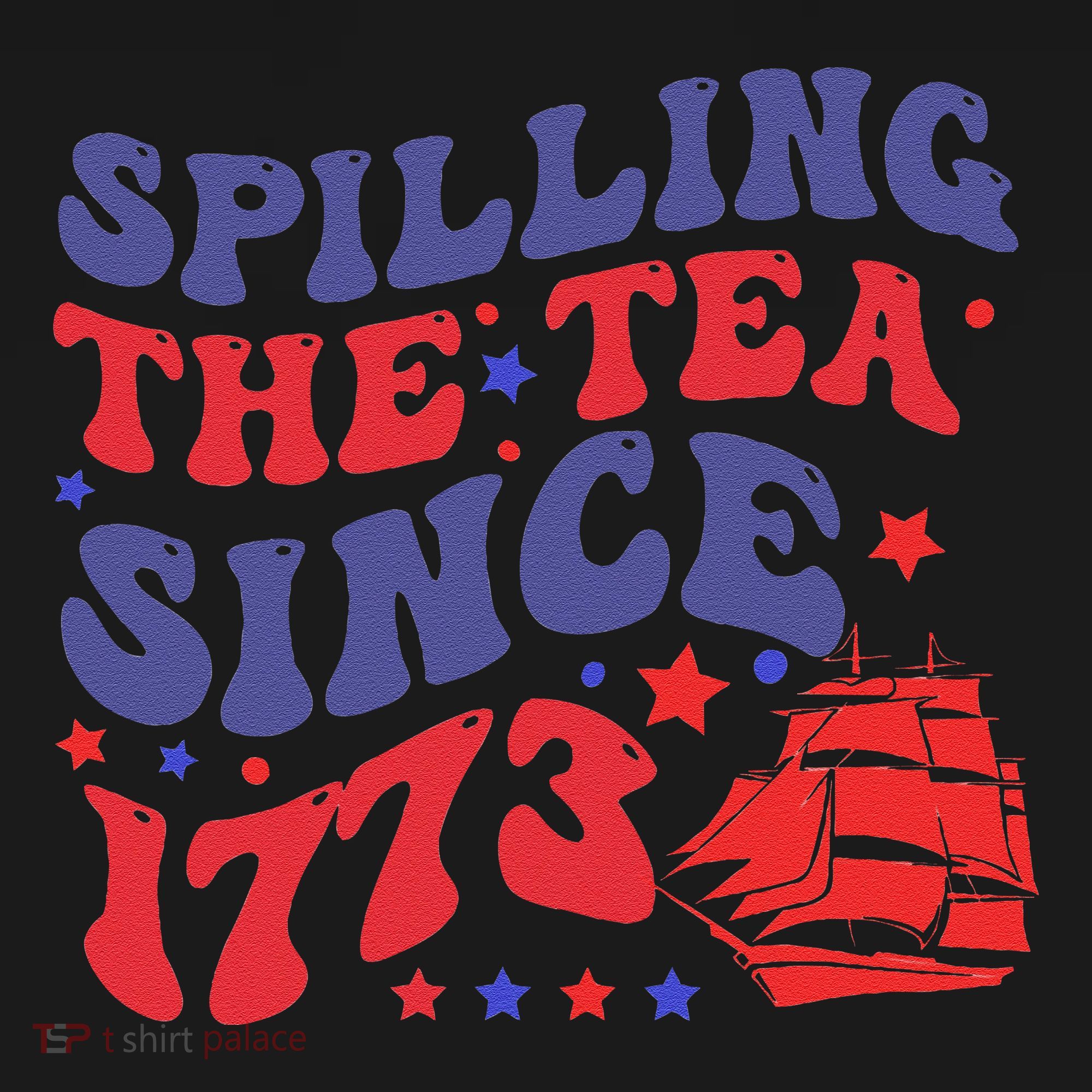 Spilling The Tea Since 1773 Retro Groovy History Teacher Fun Women's Hoodie