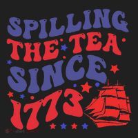 Spilling The Tea Since 1773 Retro Groovy History Teacher Fun Hat thumb 2