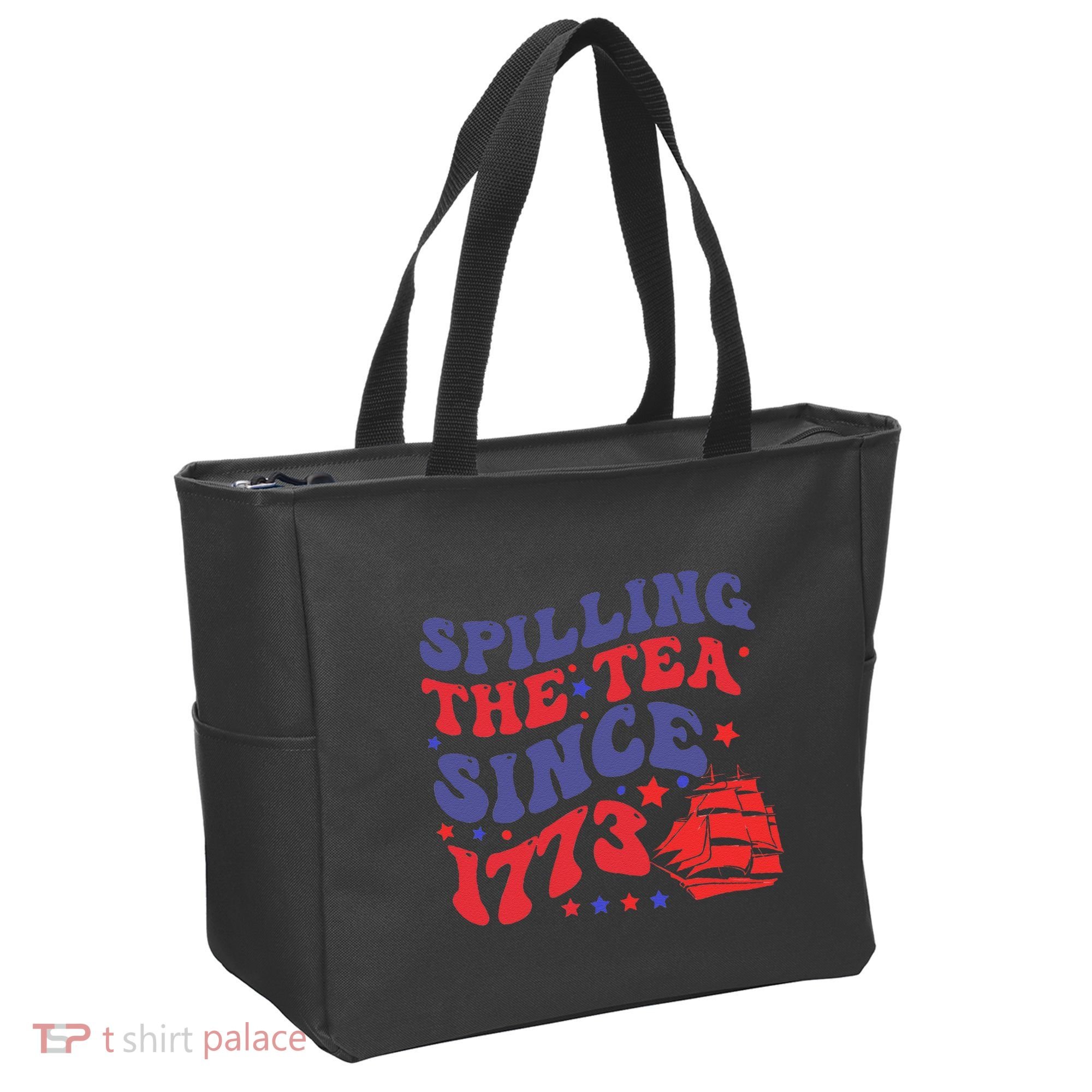 Spilling The Tea Since 1773 Retro Groovy History Teacher Fun Tote Bag