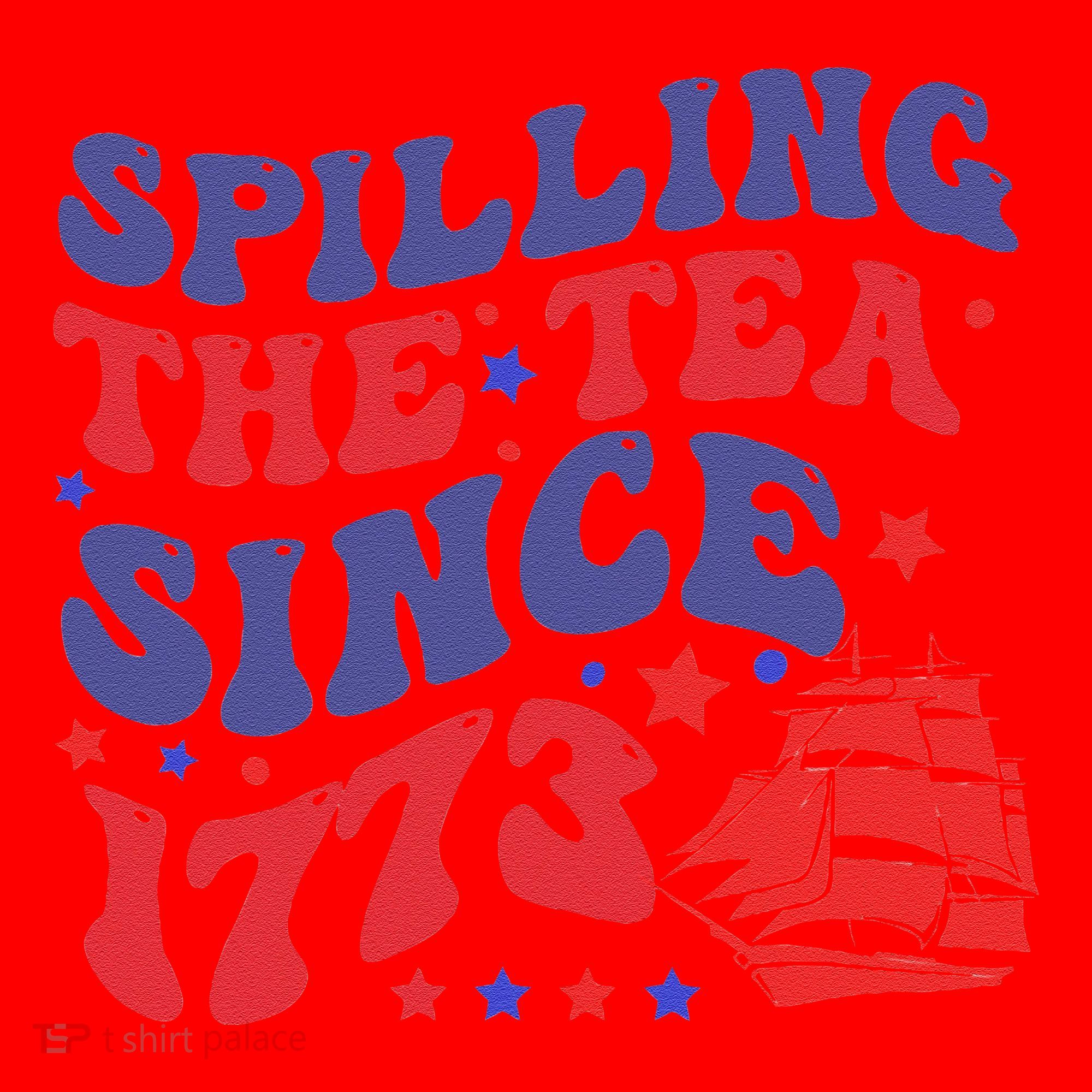 Spilling The Tea Since 1773 Retro Groovy History Teacher Fun Santa Hat