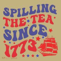 Spilling The Tea Since 1773 Retro Groovy History Teacher Fun Polo thumb 2