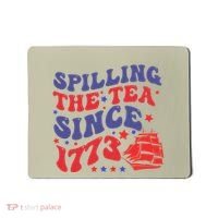 Spilling The Tea Since 1773 Retro Groovy History Teacher Fun Mousepad thumb 0