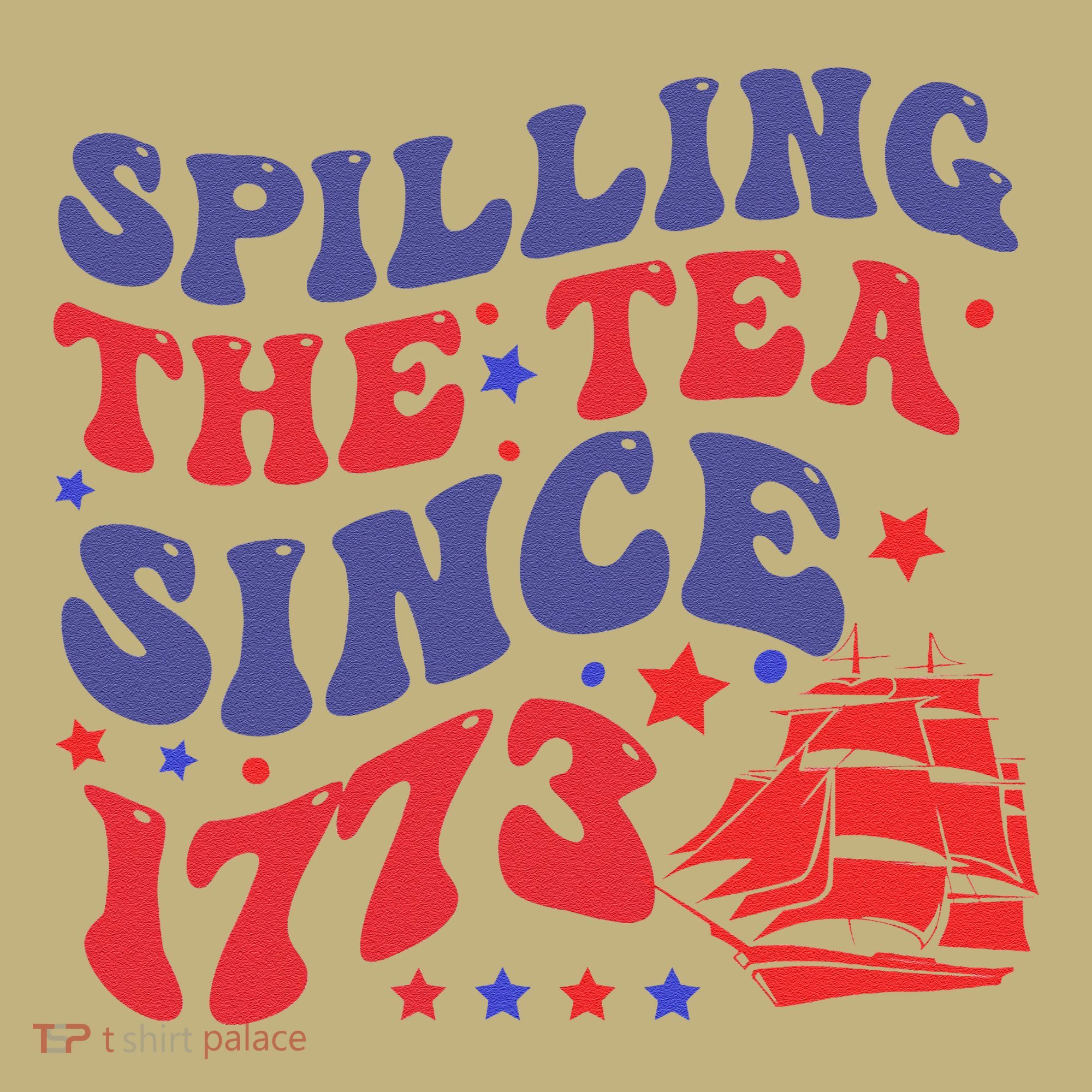 Spilling The Tea Since 1773 Retro Groovy History Teacher Fun Mousepad