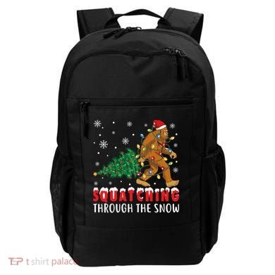 Squatching Through The Snow Christmas Bigfoot Sasquatch Cute Gift Backpack