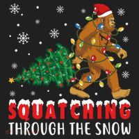 Squatching Through The Snow Christmas Bigfoot Sasquatch Cute Gift Beanie thumb 2