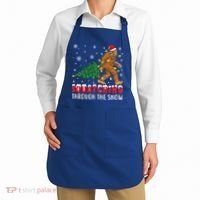 Squatching Through The Snow Christmas Bigfoot Sasquatch Cute Gift Apron thumb 2