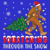 Squatching Through The Snow Christmas Bigfoot Sasquatch Cute Gift Polo thumb 2