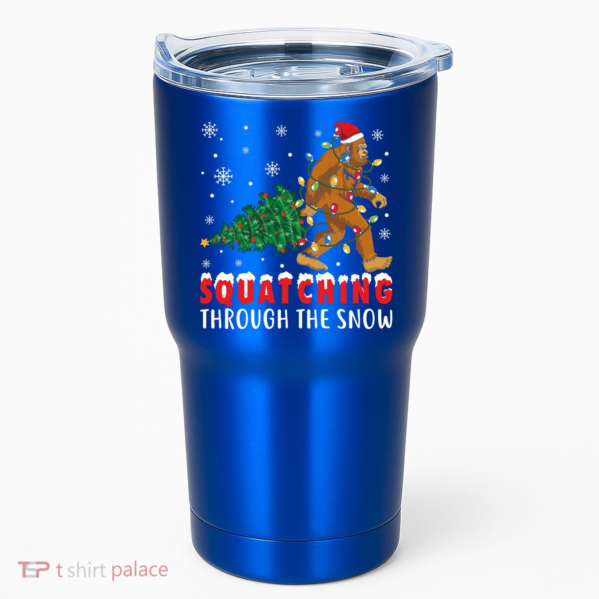 Squatching Through The Snow Christmas Bigfoot Sasquatch Cute Gift Tumbler