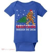 Squatching Through The Snow Christmas Bigfoot Sasquatch Cute Gift Baby Bodysuit thumb 0