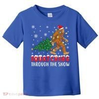 Squatching Through The Snow Christmas Bigfoot Sasquatch Cute Gift Toddler T-Shirt thumb 0
