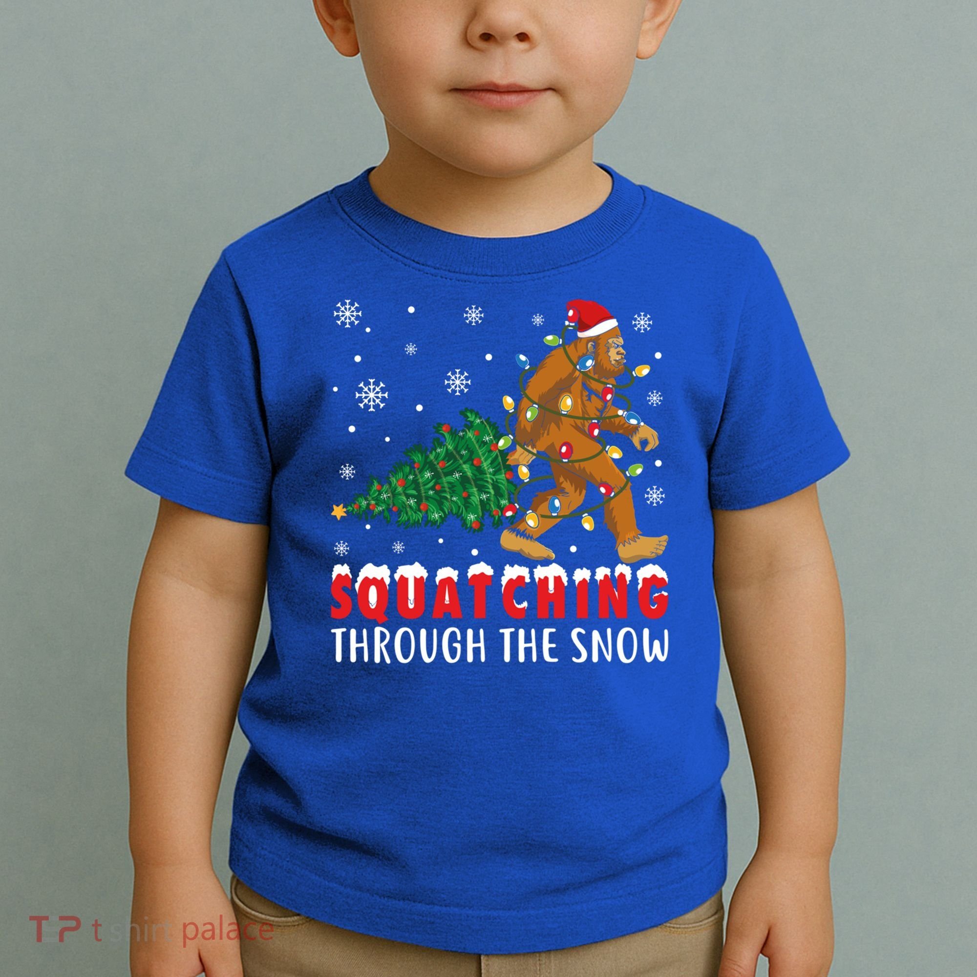Squatching Through The Snow Christmas Bigfoot Sasquatch Cute Gift Toddler T-Shirt
