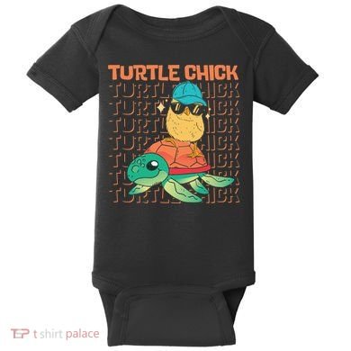Sea Turtle Tortoise Chicken Turtle Chick Baby Bodysuit