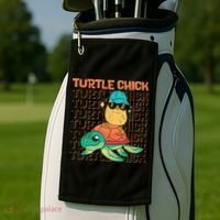 Sea Turtle Tortoise Chicken Turtle Chick Golf Towel thumb 2