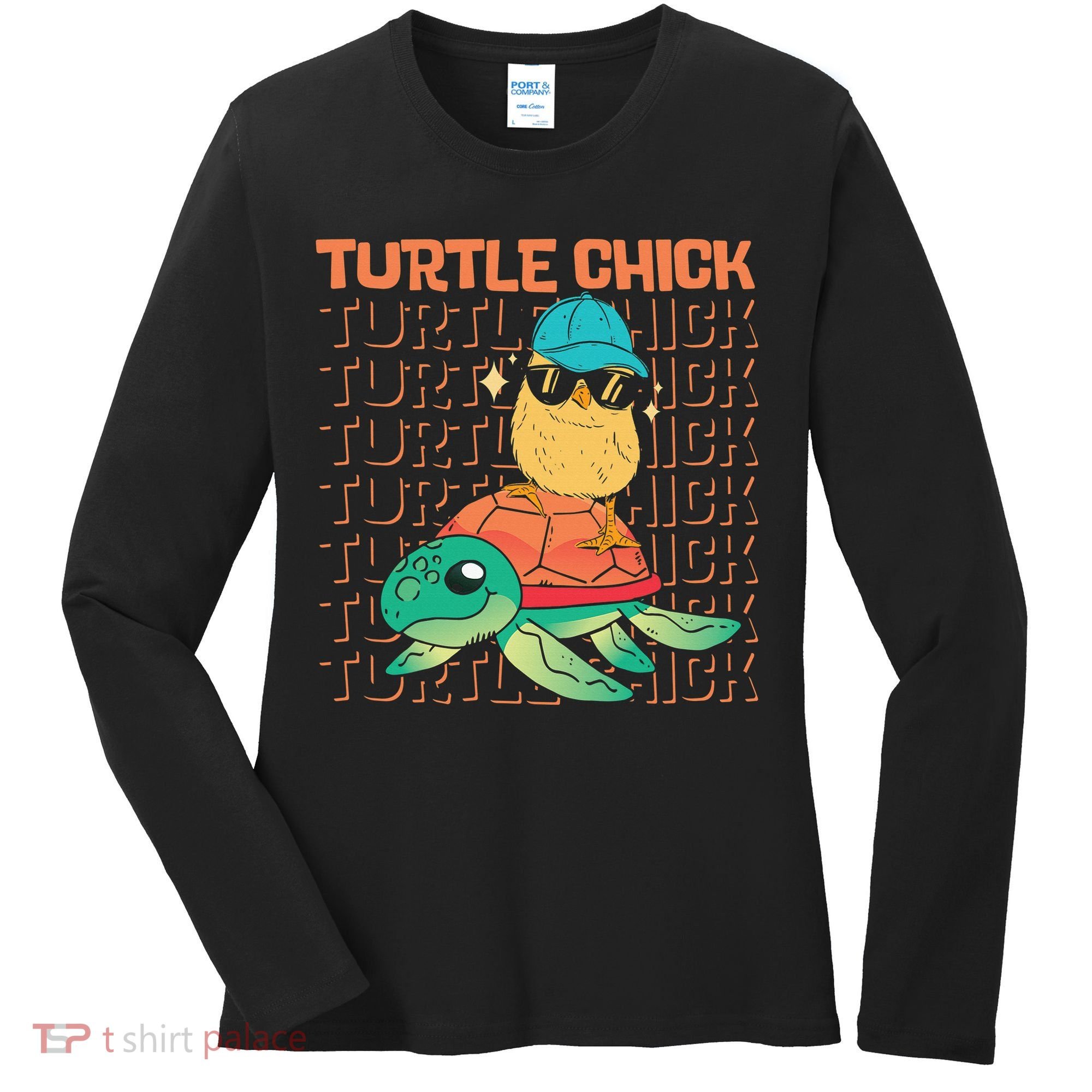 Sea Turtle Tortoise Chicken Turtle Chick Women's Long Sleeve Shirt