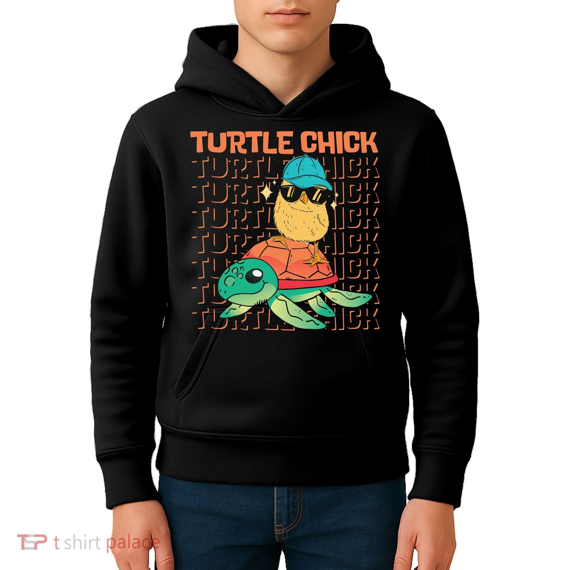 Sea Turtle Tortoise Chicken Turtle Chick Kids Hoodie