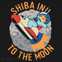 Shiba To The Moon Fox Rocket Ship Backpack thumb 2