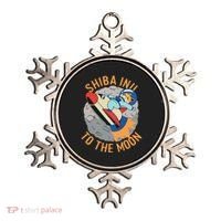 Shiba To The Moon Fox Rocket Ship Ornament thumb 0