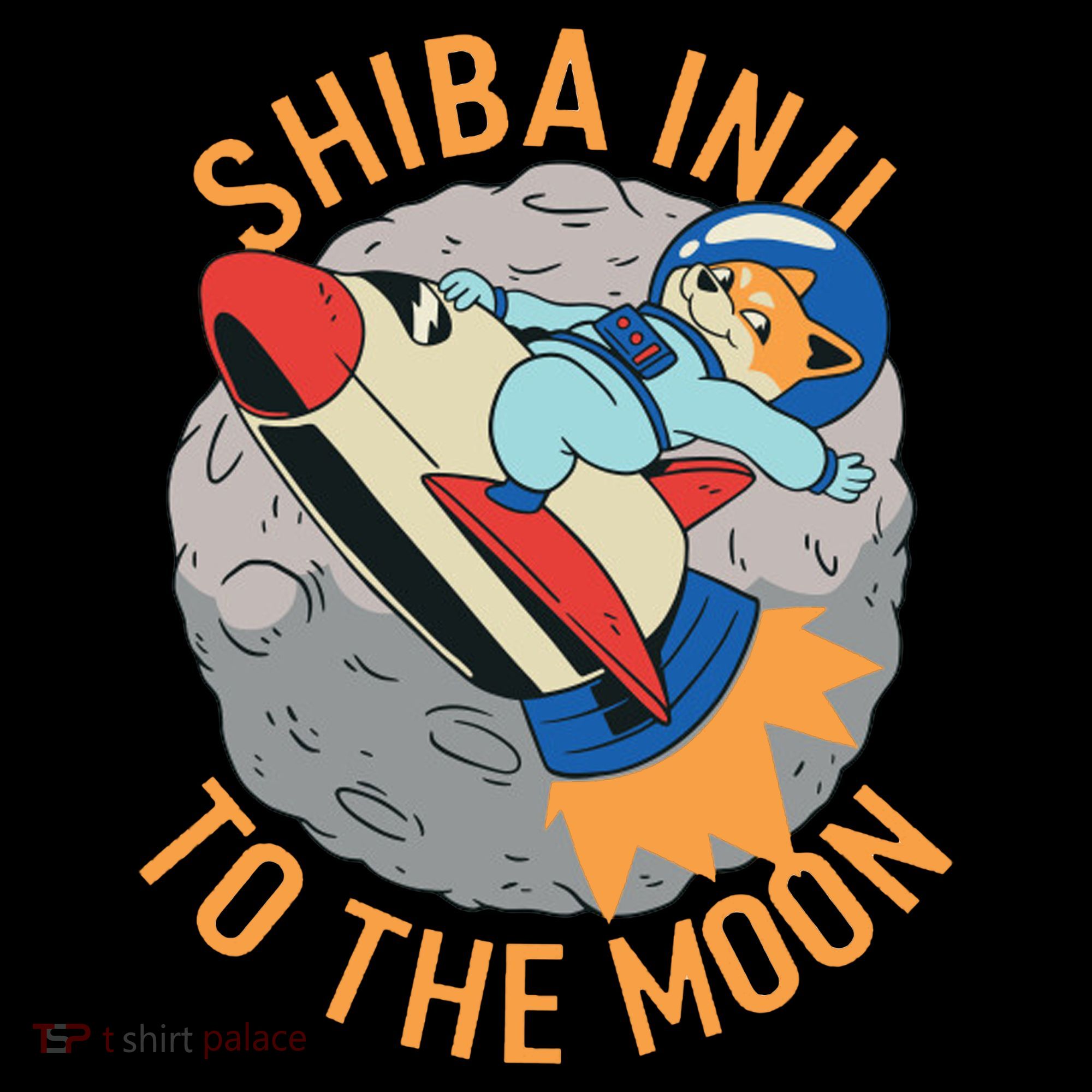 Shiba To The Moon Fox Rocket Ship Ornament