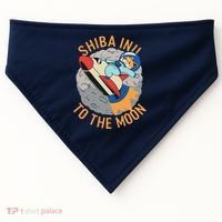 Shiba To The Moon Fox Rocket Ship USA-Made Doggie Bandana thumb 0