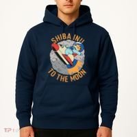Shiba To The Moon Fox Rocket Ship Hoodie thumb 2