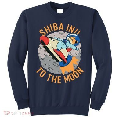 Shiba To The Moon Fox Rocket Ship Sweatshirt