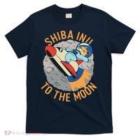 Shiba To The Moon Fox Rocket Ship T-Shirt thumb 0