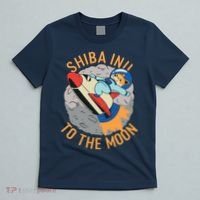Shiba To The Moon Fox Rocket Ship T-Shirt thumb 5