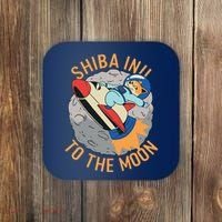 Shiba To The Moon Fox Rocket Ship Coaster thumb 0