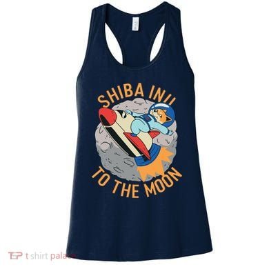 Shiba To The Moon Fox Rocket Ship Women's Tank Top