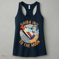 Shiba To The Moon Fox Rocket Ship Women's Tank Top thumb 3