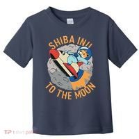 Shiba To The Moon Fox Rocket Ship Toddler T-Shirt thumb 0