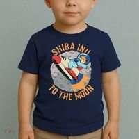 Shiba To The Moon Fox Rocket Ship Toddler T-Shirt thumb 2