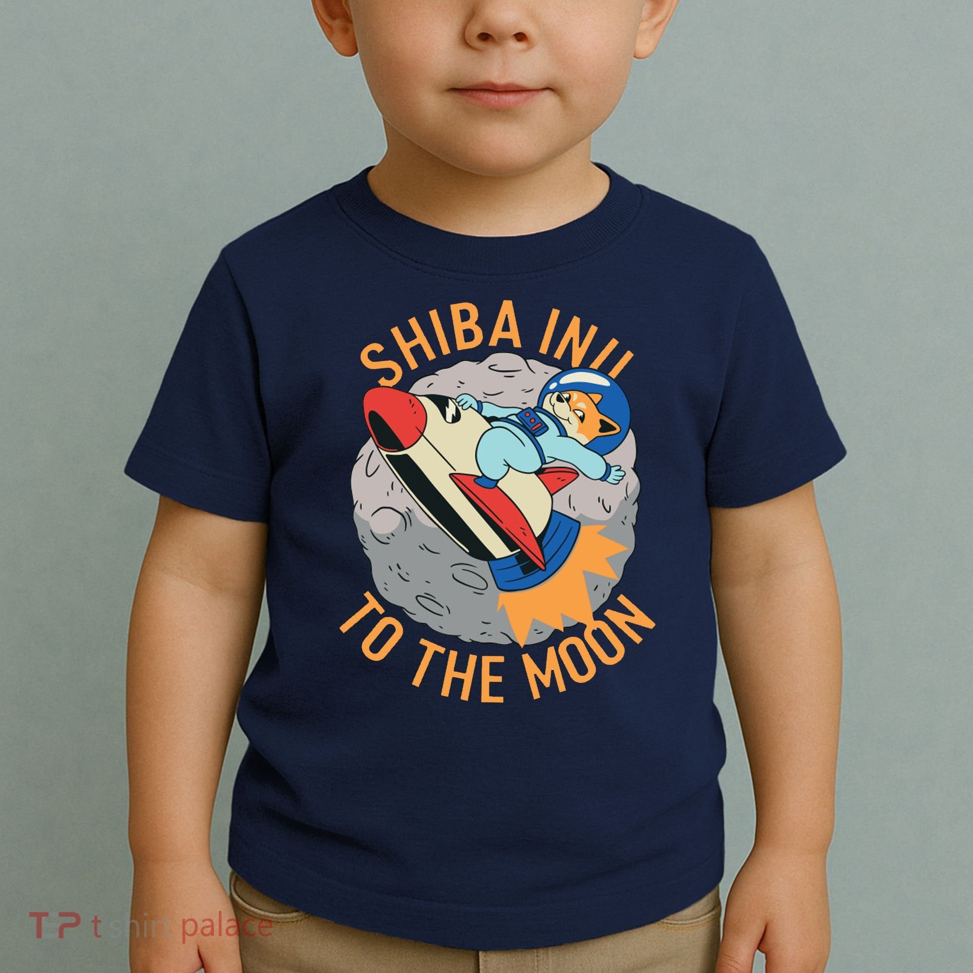 Shiba To The Moon Fox Rocket Ship Toddler T-Shirt