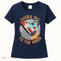 Shiba To The Moon Fox Rocket Ship Women's T-Shirt thumb 0