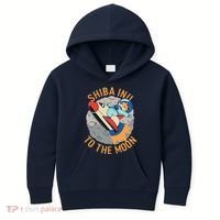 Shiba To The Moon Fox Rocket Ship Kids Hoodie thumb 0