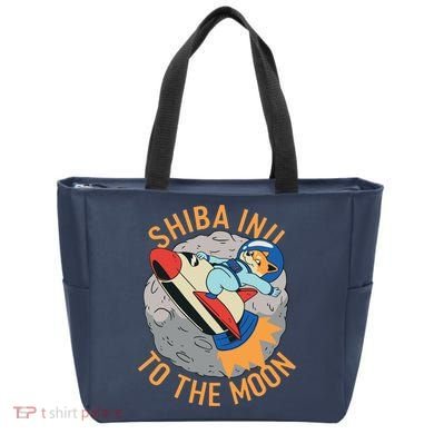 Shiba To The Moon Fox Rocket Ship Tote Bag