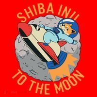 Shiba To The Moon Fox Rocket Ship Santa Hat thumb 1
