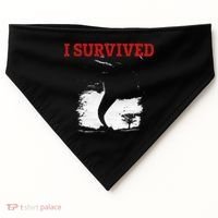 Storm Tornado Twister And Hurricane Weather I Survived USA-Made Doggie Bandana thumb 0