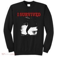 Storm Tornado Twister And Hurricane Weather I Survived Sweatshirt thumb 0
