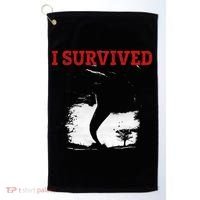 Storm Tornado Twister And Hurricane Weather I Survived Golf Towel thumb 0
