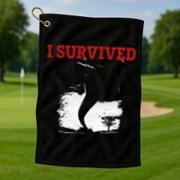 Storm Tornado Twister And Hurricane Weather I Survived Golf Towel thumb 1