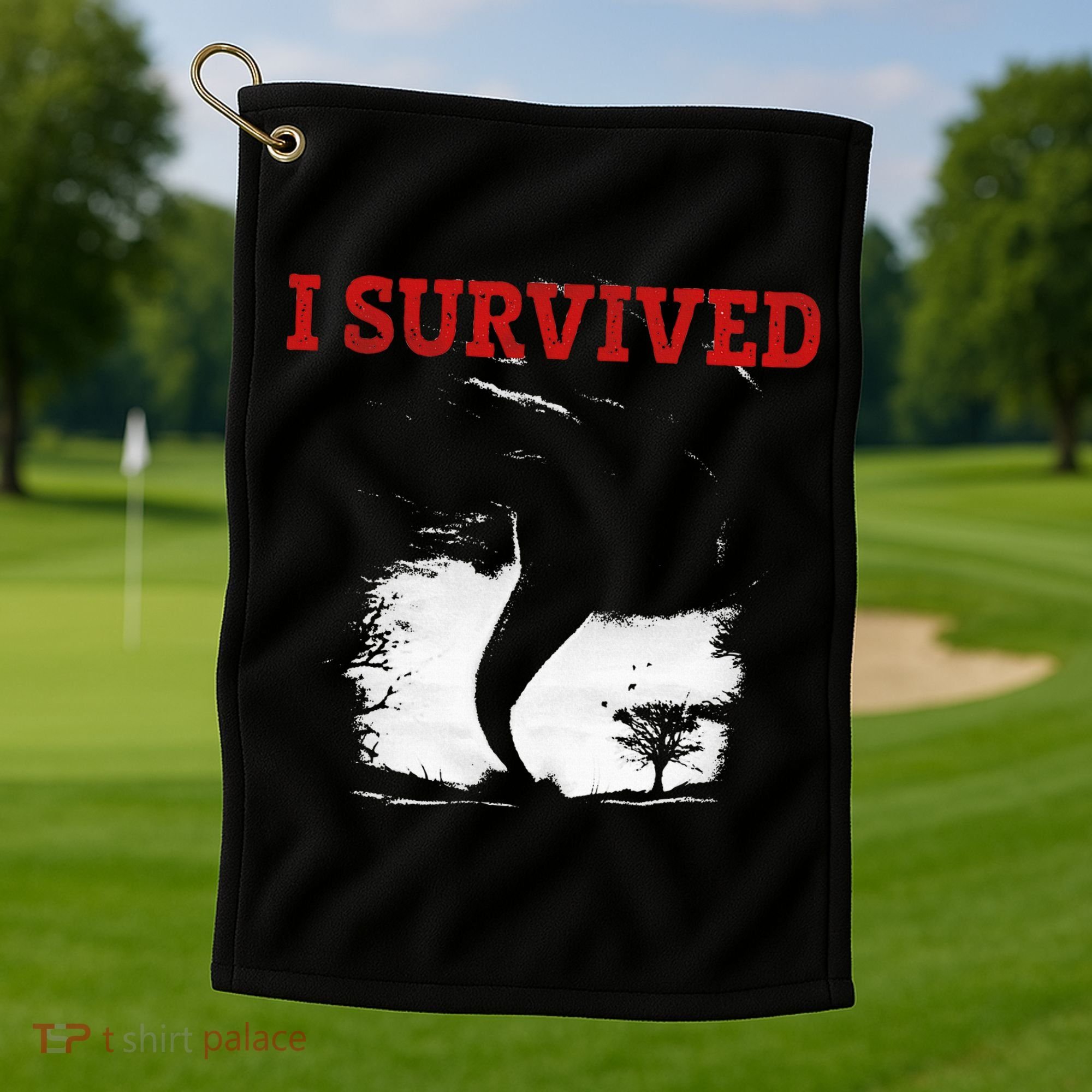 Storm Tornado Twister And Hurricane Weather I Survived Golf Towel