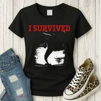 Storm Tornado Twister And Hurricane Weather I Survived Women's T-Shirt thumb 3