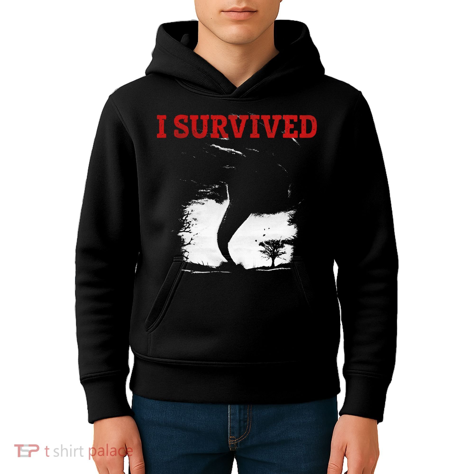 Storm Tornado Twister And Hurricane Weather I Survived Kids Hoodie